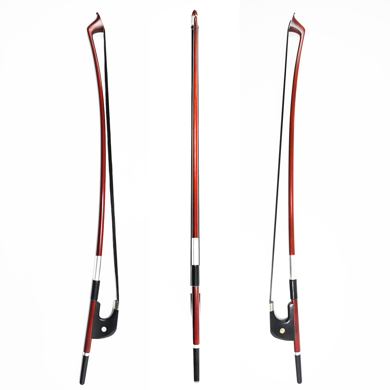 Vingobow 3/4 Size German Upright Double Bass Bow! Black Natural Mongolia Horsehair Art No.300Bgb.43