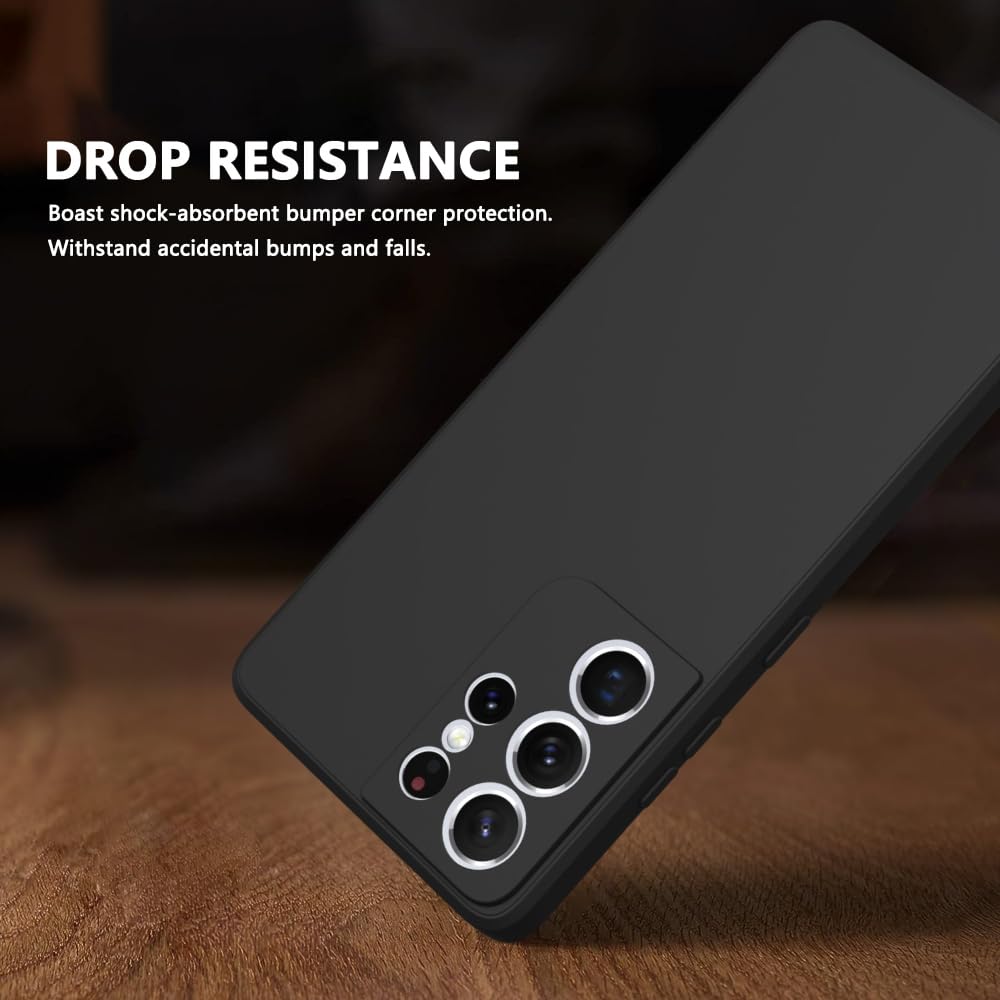 Wogroo For Samsung Galaxy S21 Ultra Case Black, Scratch Resistant With Soft Touch, Slim Thin Phone Cover For Samsung Galaxy S21