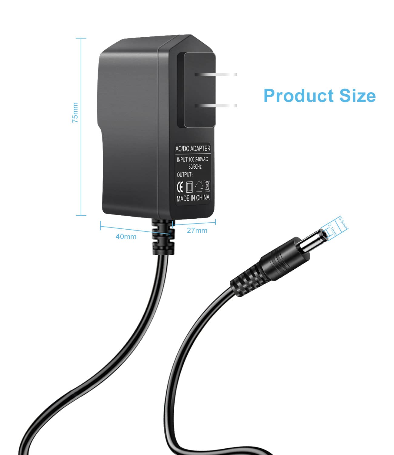 Windswallow 12V Power Supply Ac Dc Adapter Compatible With Crosley Radio Cr49 Cr49 Bt Cr49 Ta Cr249 Cr249 Ta Cr32Cd Cr6233A Cr6233A Re Cr7002A Cr7002A Pa 6Ft Cd Turntable Record Player Power Cord