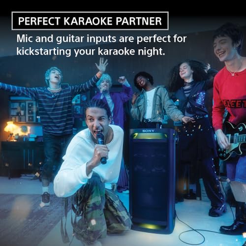 Sony Ult Tower 9Ac Bluetooth Karaoke Party Speaker With Powerful Bass, 360 Sound And Party Lights, And Convenient Carrying Handl