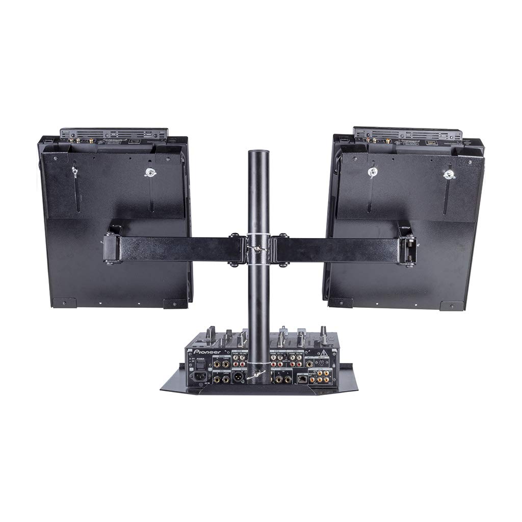 Headliner Avalon Dual Cdj Stand Fits Most Cdj Players; Adjustable Arms Elevates Cdjs Above Other Dj Equipment, Turntables, Dj Mi