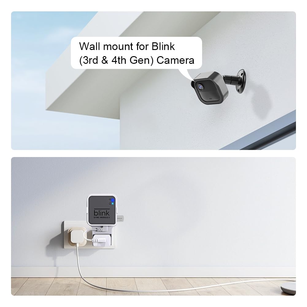 All New Blink Camera Wall Mount For Blink Outdoor(4Th & 3Rd Gen) Camera,Weatherproof Protective Housing And 360 Degree Adjustable Mount For Blink Camera System (Black)