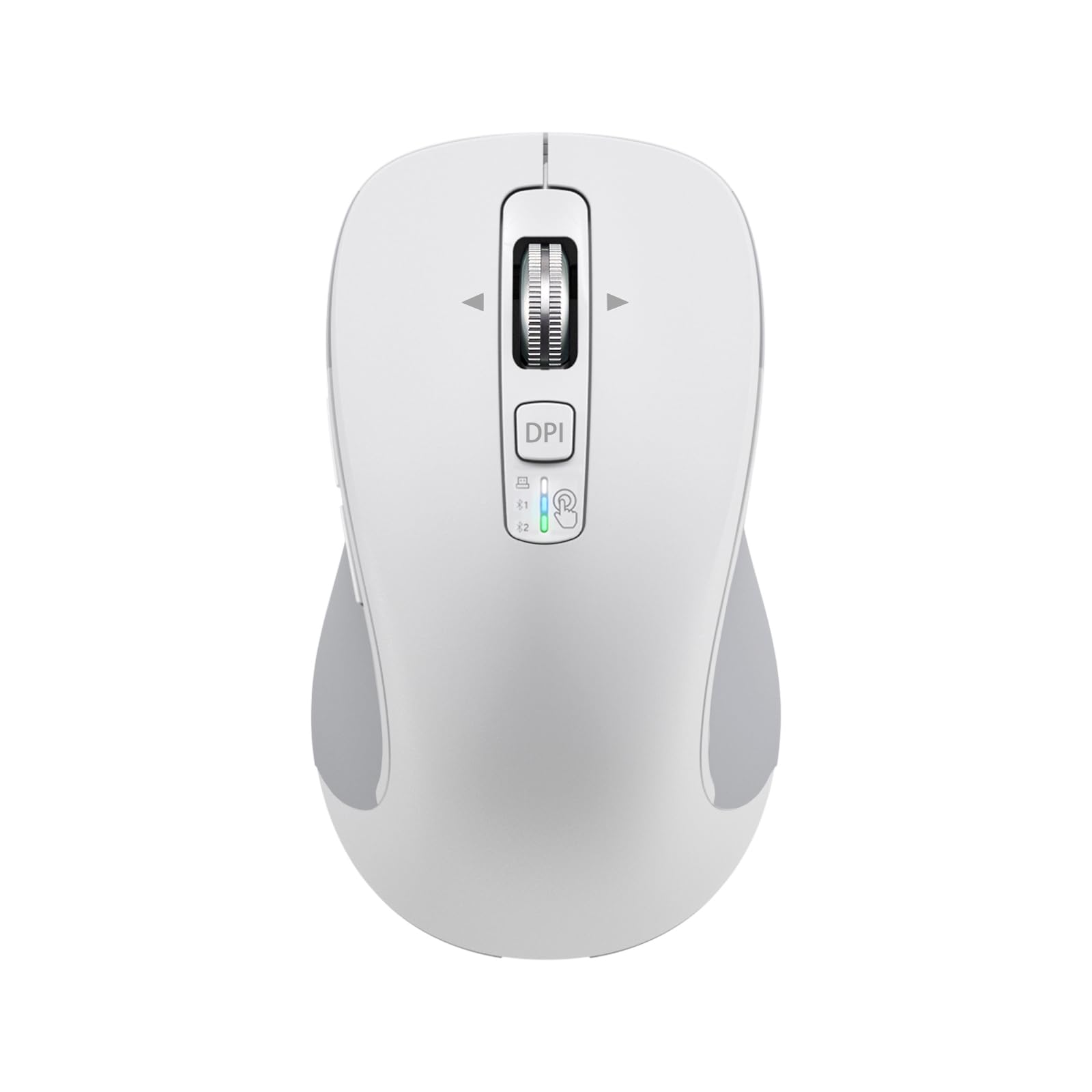 Citlla Wireless Bluetooth Mouse (Usb + Bt1 + Bt2), Full Size Mouse, 4 Way Scrolling, Multi Device Silent Mouse For Computer, Lap