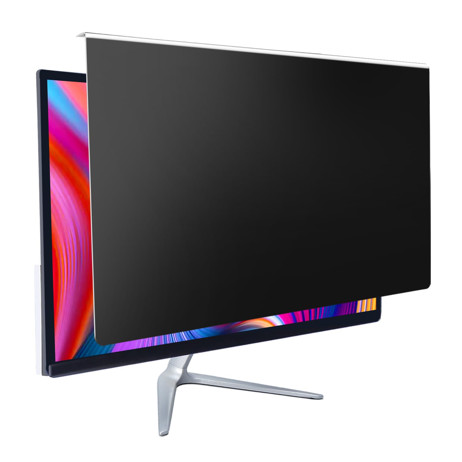 Gudteke Computer Privacy Screen Filter 24'' Hanging Privacy Screen Protector Compatible Widescreen Computer Monitor With Aspect 