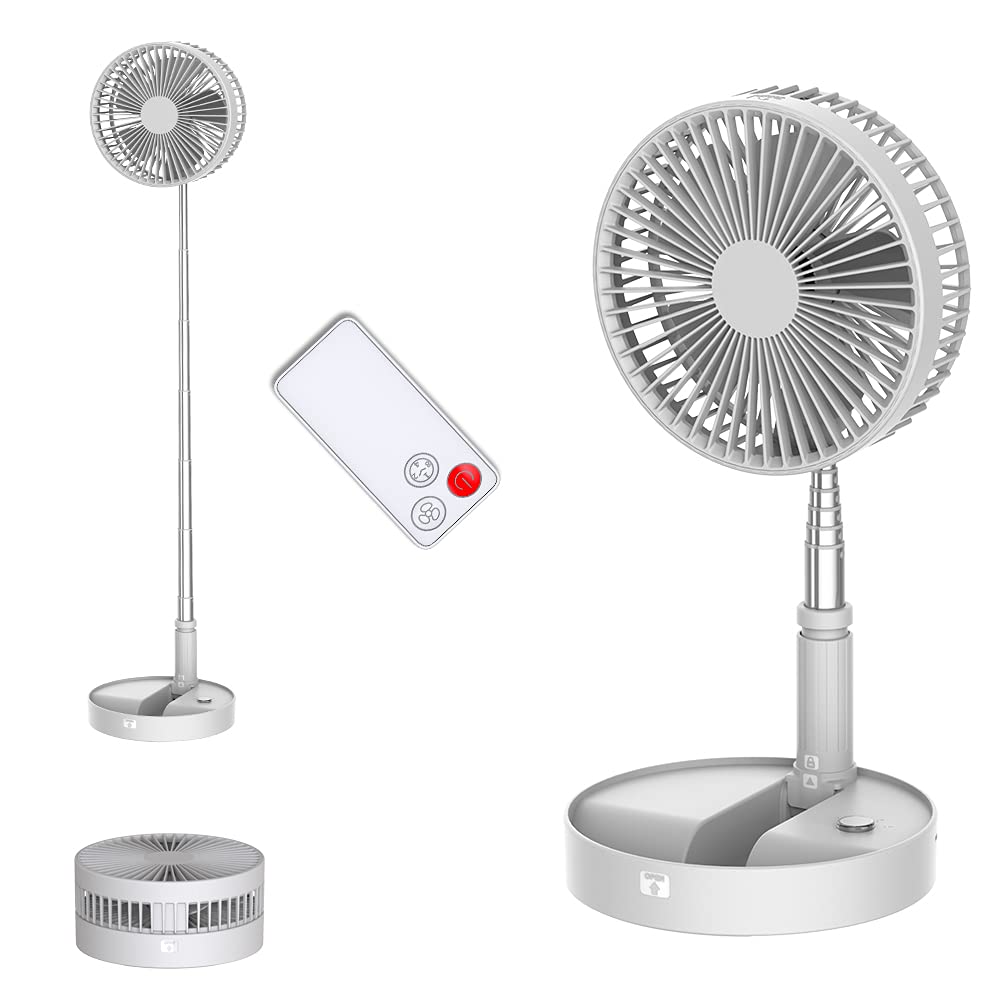 Un Unitedtime Desk And Table Fan, Foldable Fans Portable Travel Fan Battery Operated Or Usb Powered,Adjustable Height,My Foldawa