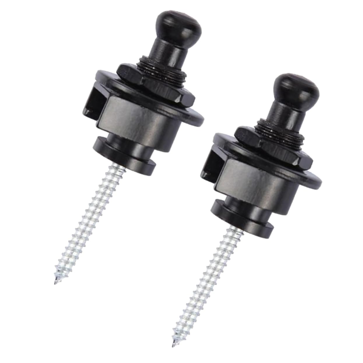 Kisangel 2PCS AntiSlip Guitar Strap Lock Buttons Sturdy Electric Bass Strap Locks Mounting Nails for Secure Attachment Compatib