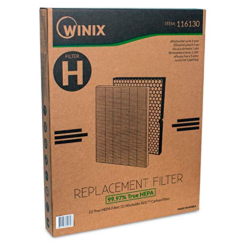 Genuine Winix 116130 Replacement Filter H For 5500 2 Air Purifier , White