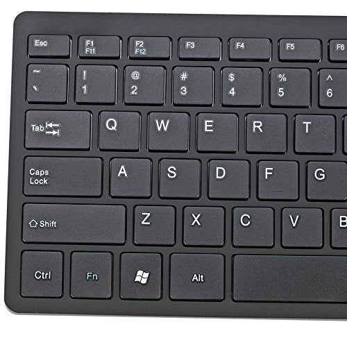 Ikkegol Usb Mini Slim Wired 78 Key Small Super Thin Compact Keyboard For Desktop Laptop Pc Win 7 Mac (Black)