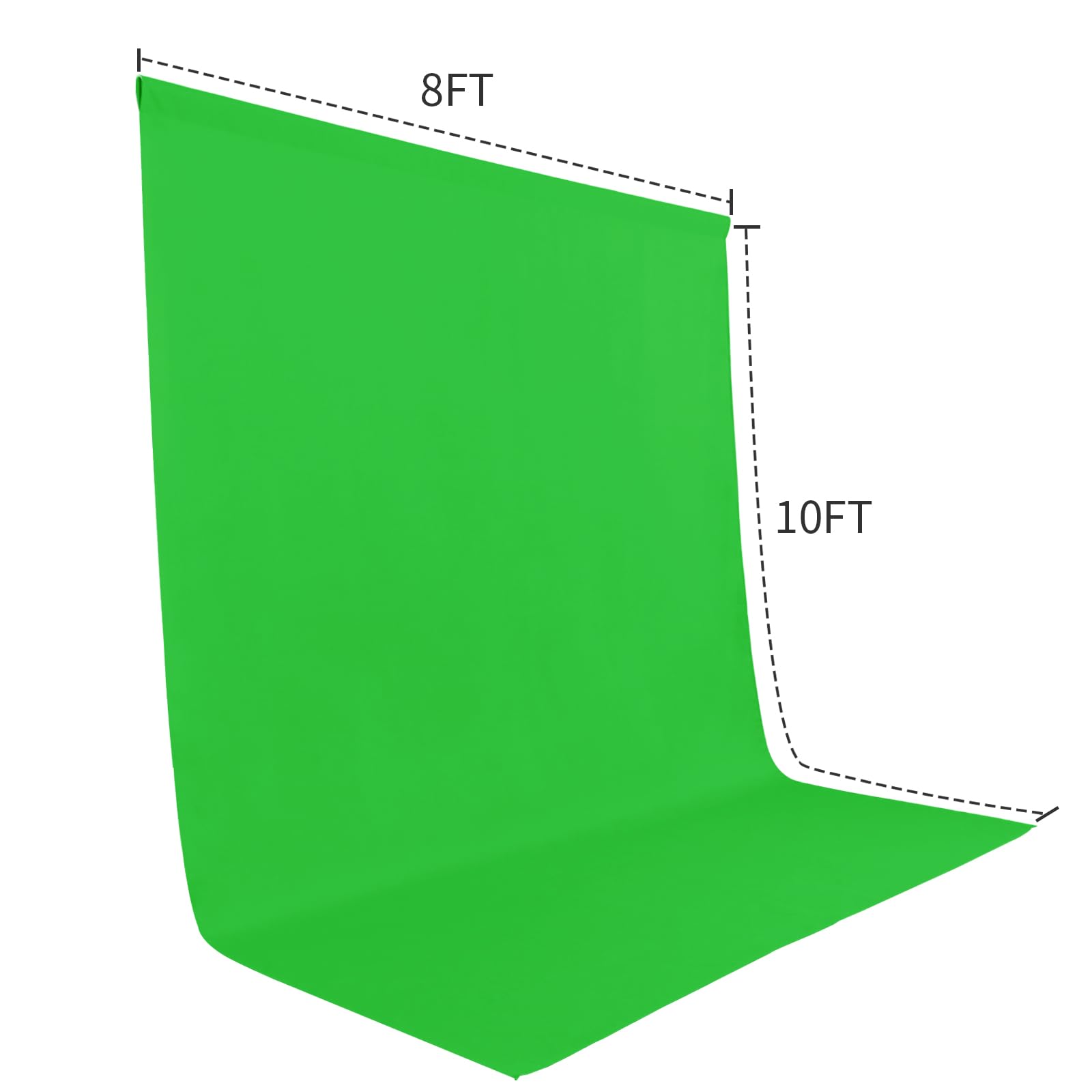 Sugargirl 8Ftx10Ft Green Screen Backdrop Background For Photography, Polyester Photo Backdrop For Photoshoot, Party, Video And T