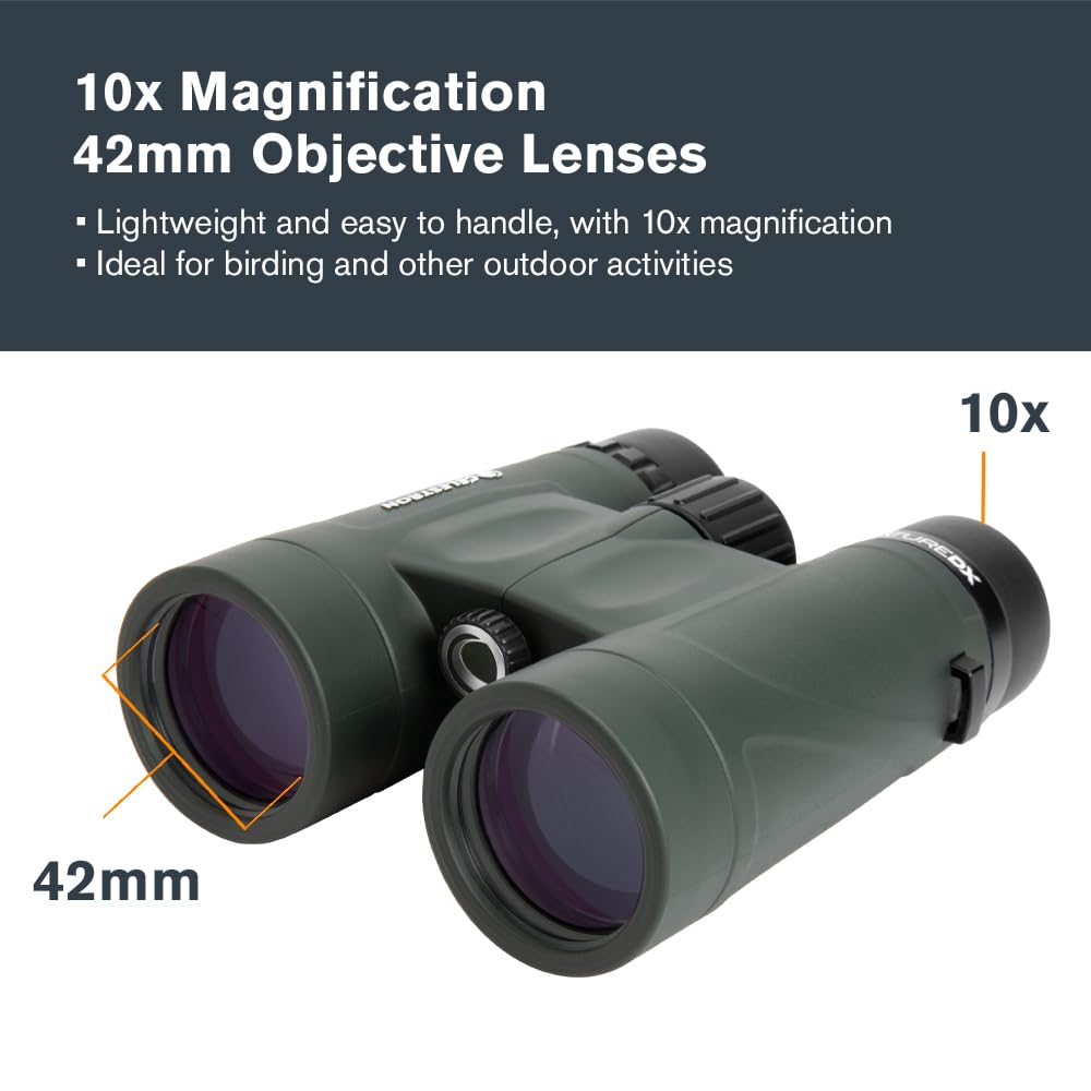 Celestron - Nature Dx 10X42 Binoculars - Ideal For Birding And Outdoors - 42Mm Objective Lenses - 5.8 Field Of View - Bak-4 Pris
