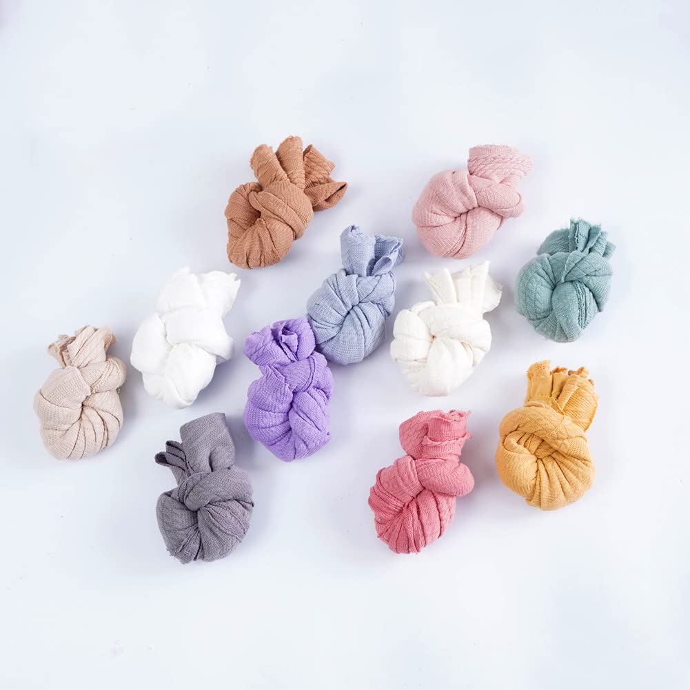 Coberllus Newborn Photography Props Blanket Stretch Knitted Twist Wrap & Posing Pillow Prop For Baby Boys Girls Photo Shoot Set