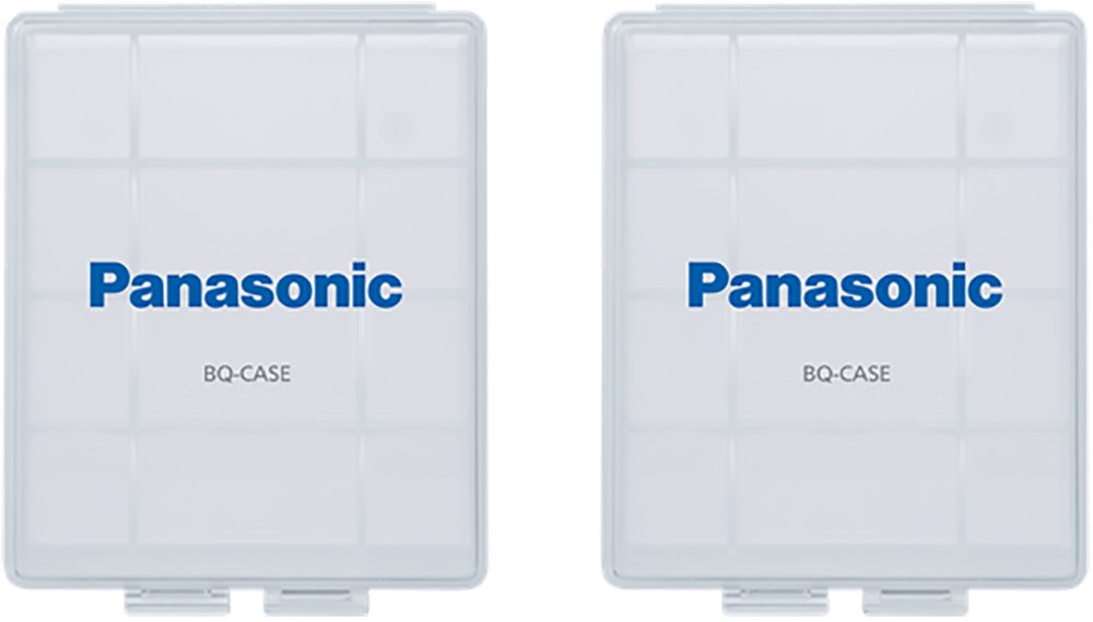 Eneloop Panasonic Bq Case2Sa Battery Storage Cases With 4Aa Or 5Aaa Battery Capacity, Pack Of 2