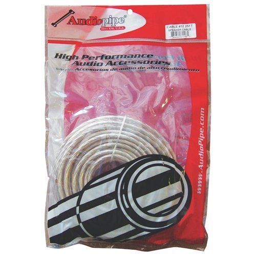 Audiopipe CABLE1225 Speaker Wire Audiopipe 12ga 25 Clear