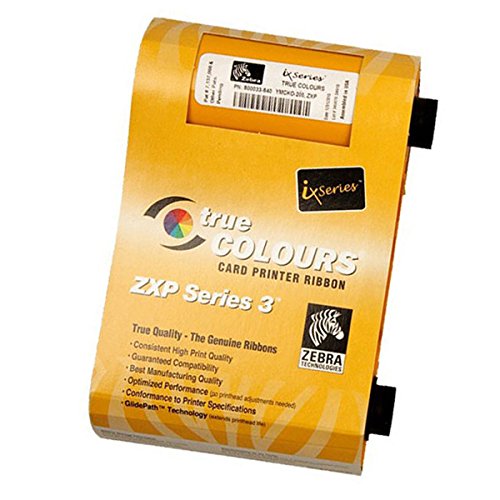 Zebra Card   Zebra Technologies 800033 340 Ix Series High Capacity Color Ribbon For Enhanced Zxp Series 3, Tmcko, 5600 Labels Pe