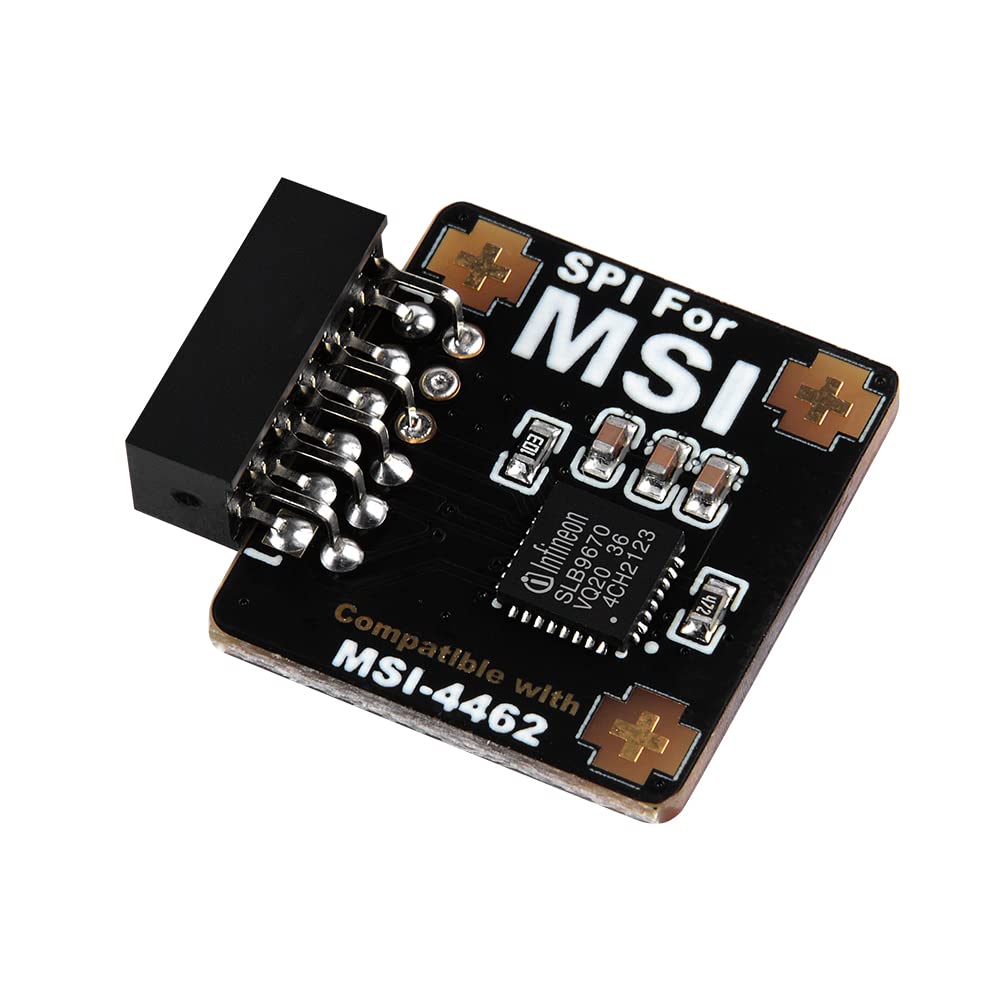 Newhail Tpm2.0 Module Tpm Spi 12Pin Module With Infineon Slb 9670 For Msi Motherboard Compatible With Tpm2.0(Ms 4462)