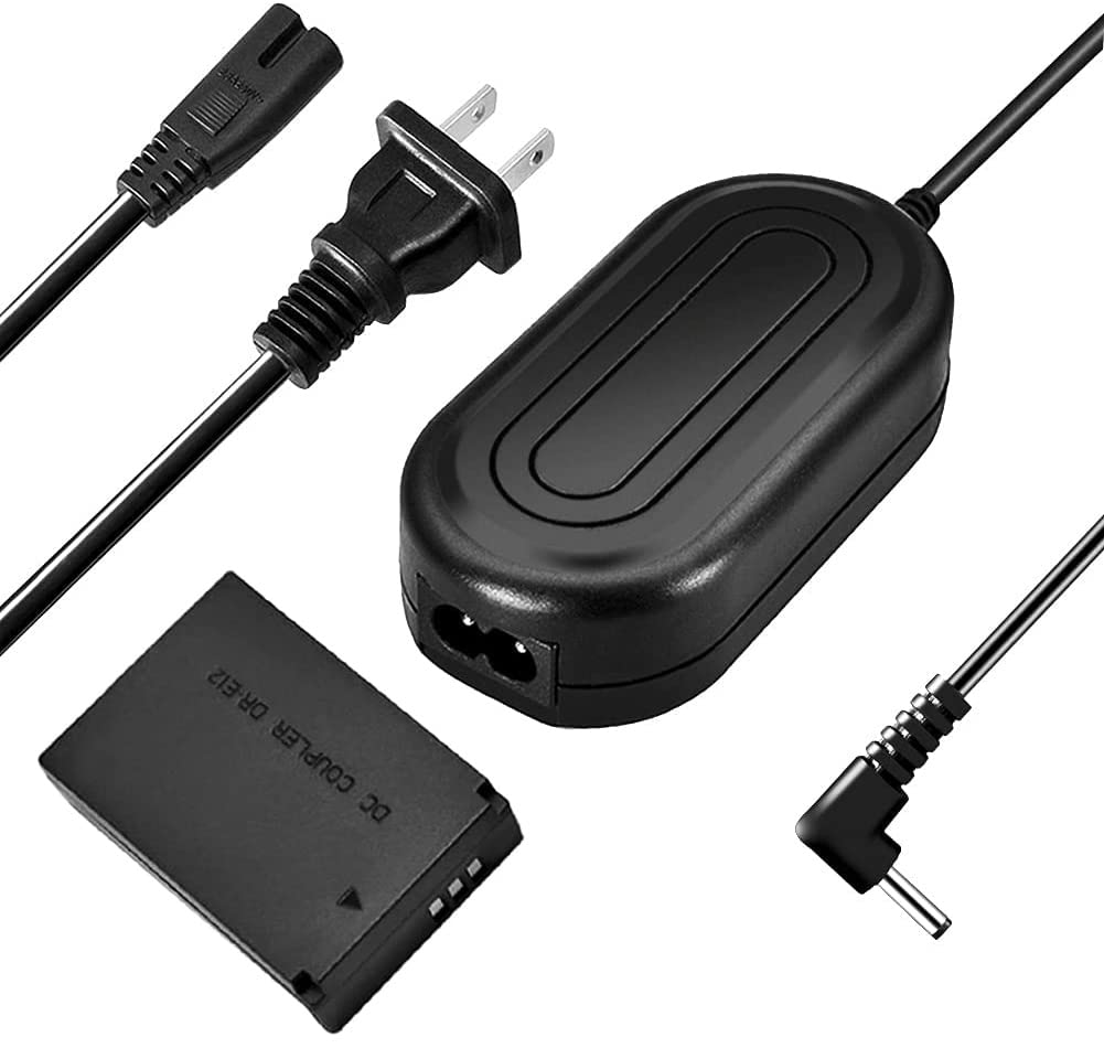 Tkdy Ack E12 Power Supply Lp E12 Eos M50 M200 Dummy Battery Dr E12 Dc Coupler Ac Adapter Kit, Fit For Canon Eos M200, M50, M50 Mark Ii, M100, M M2 M10, Kiss M, Kiss M2 Digital Cameras.