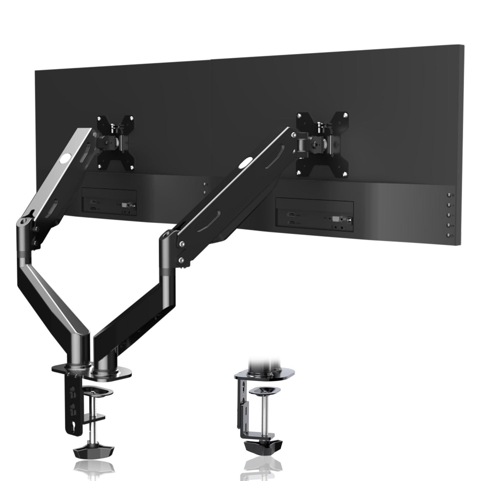 Dual Monitor Arm, Dual Monitor Mount, Monitor Desk Mount, Dual Monitor Stand Vesa Bracket, Monitor Stands For 2 17 32Inch & 22Lb
