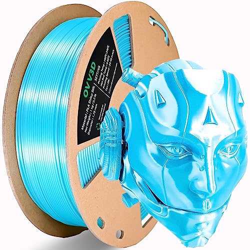Ovv3D Silk Pla Filament 1.75Mm, Upgrade Sky Blue Pla Filament 3D Printer Filament, Silk Blue 3D Printing Filament, 3D Filament 1