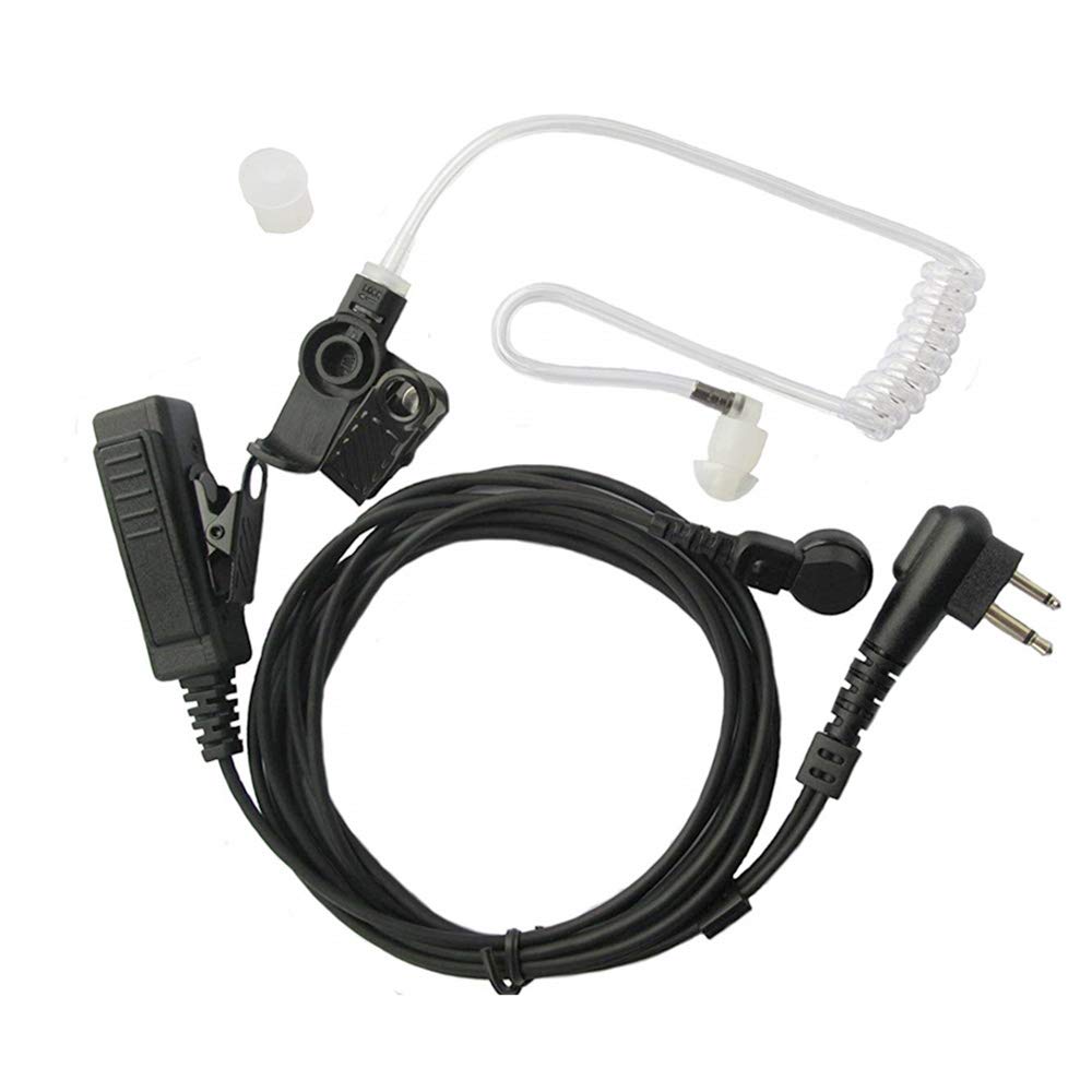Kymate Ptt Mic Covert Acoustic Tube Earpiece Headset For Motorola Radio Bpr40 Cp200 Cls1100 Cls1410 Cp185 Dep450 Ep450 Rdu4100 Rmu2040 Pr400 Rmv2080 Rdm2070D Sp50 Hyt Tc500 Tc600 Tc700