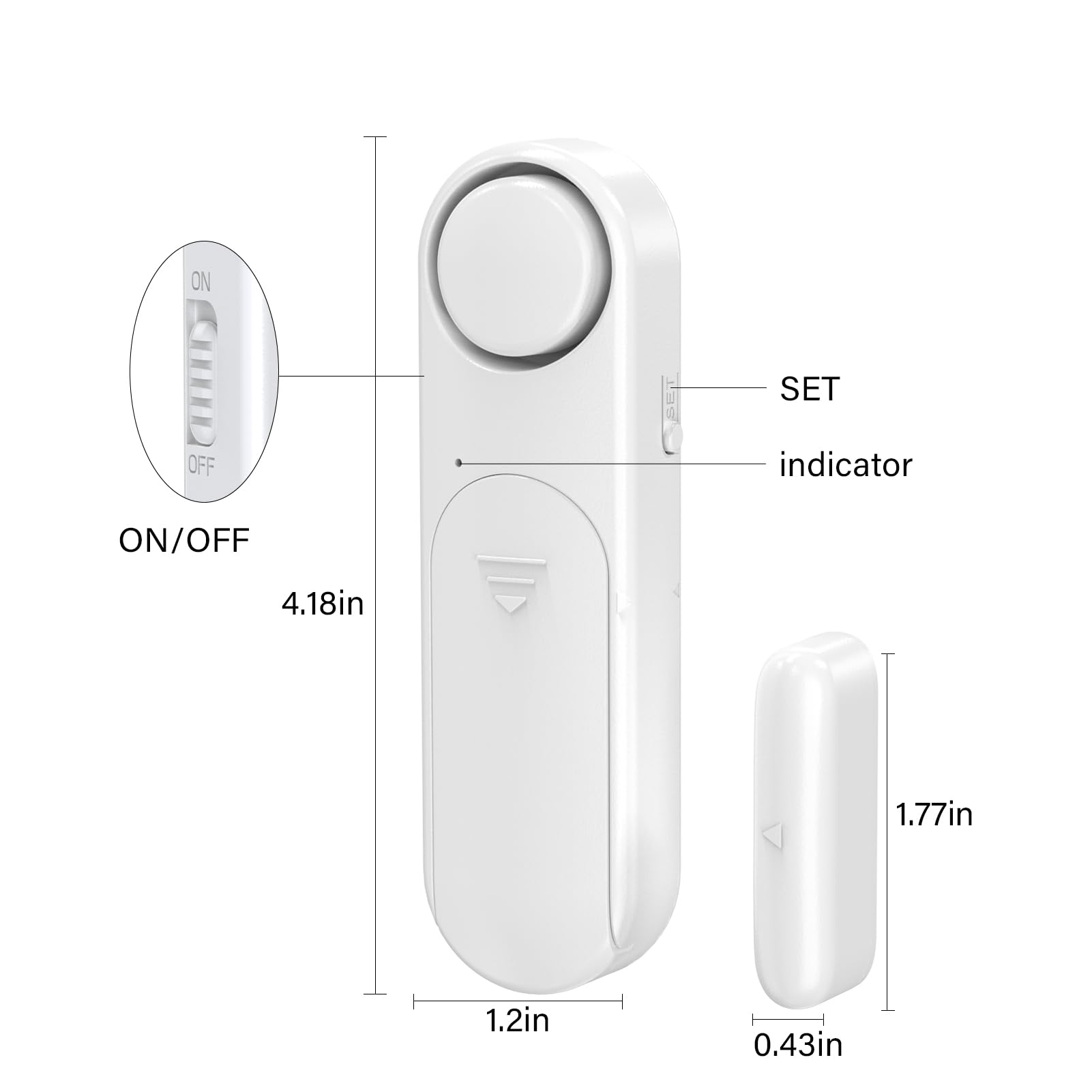 2 Pack Door Alarms When Opened For Kid Safety/Home Security, 120Db Wireless Window Sensor Alert With Remote, Pool Door Alarm, Sl