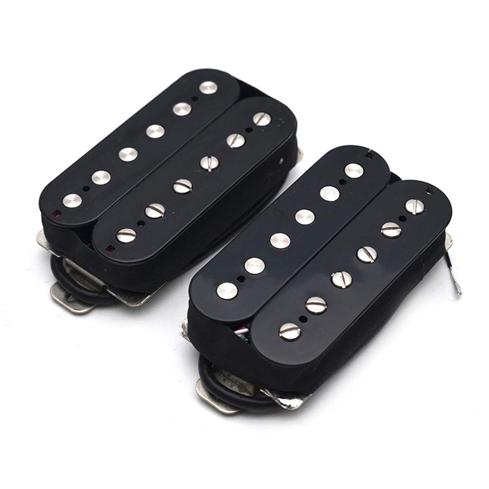 SAPHUE Alnico 5 Humbucker Pickup Double Coil Electric Guitar Pickups Set with Neck and Bridge with Prewired and Screws Parts Acc