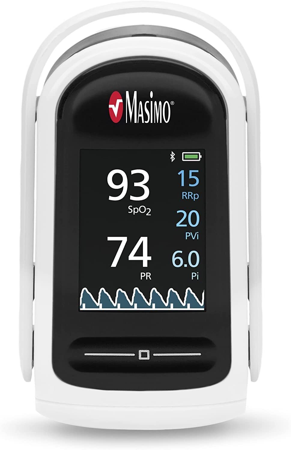 Masimo Mightysat Fingertip Pulse Oximeter With Bluetooth, Monitor Blood Oxygen Saturation And Breath Per Minute, Oled Screen, To