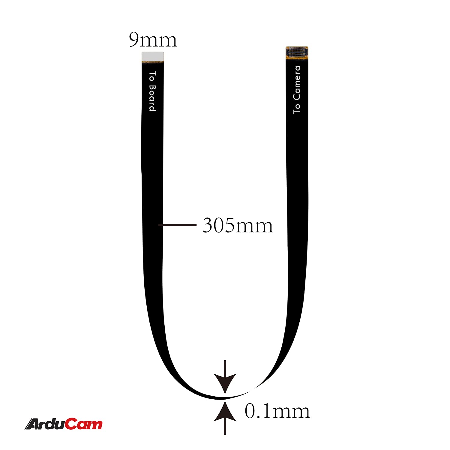 Arducam Sensor Extension Cable For Raspberry Pi Camera Module V2, 300Mm/1Ft Cable To Extend Imx219 Sensor For Smaller Enclosure,