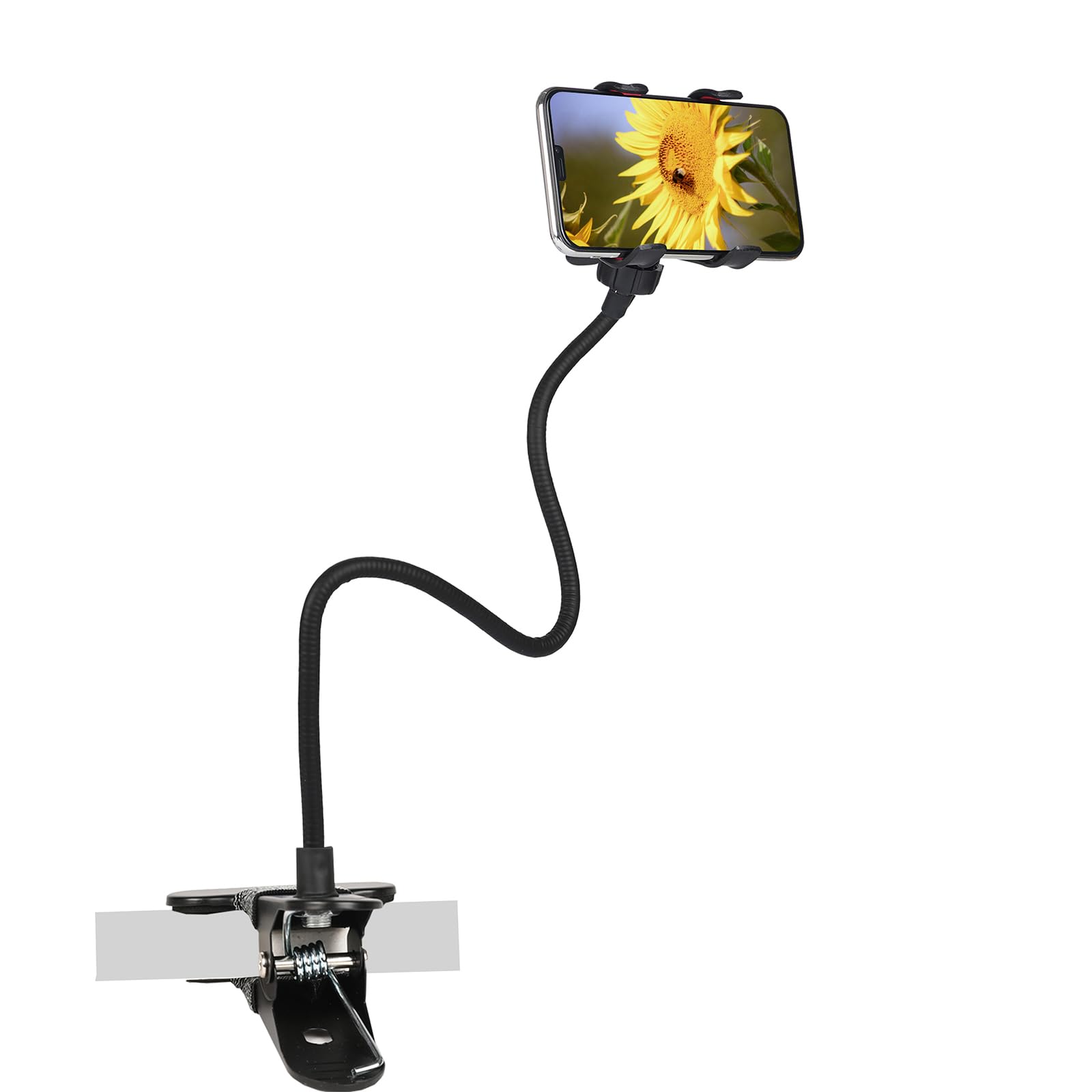 Ltheifaa Cell Phone Holder Gooseneck Mount, Universal Lazy Bracket Flexible Long Arm Clamp Clip Phone Stand For Bed,360 Adjustab