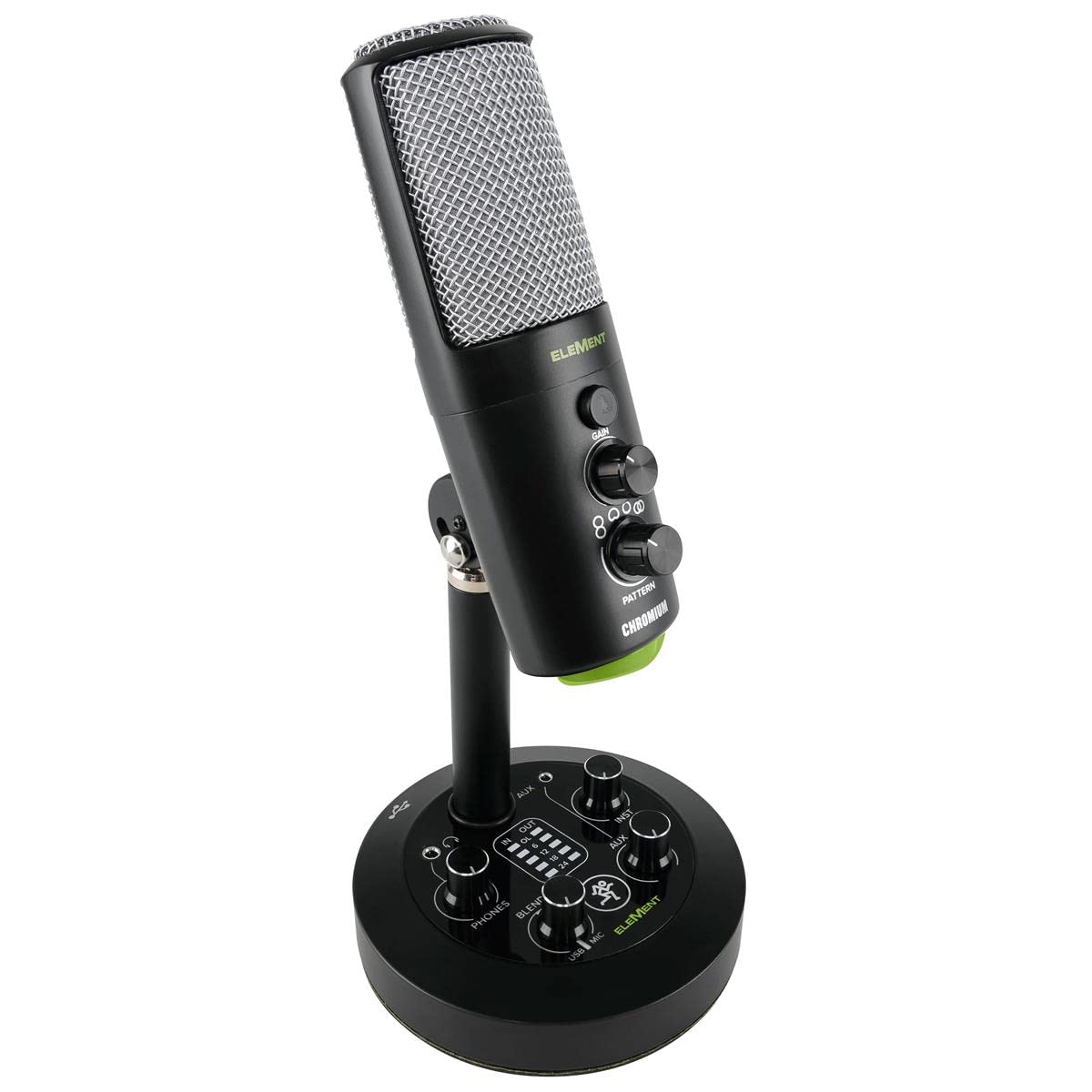 Mackie EM-Series, Premium USB Condenser Microphone with Built-in 2-Channel Mixer (EM-Chromium)
