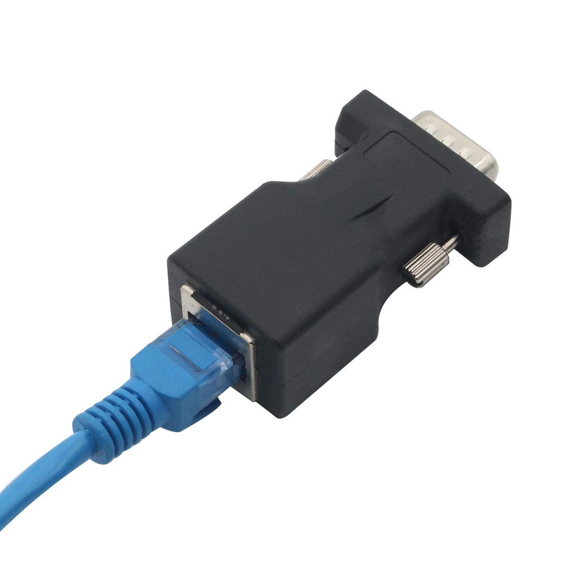 Db9 Rs232 Male Port To Rj45 Female Connector Card Db9 Serial Port Extender To Lan Cat5 Cat6 Rj45 Network Ethernet Cable Adapter