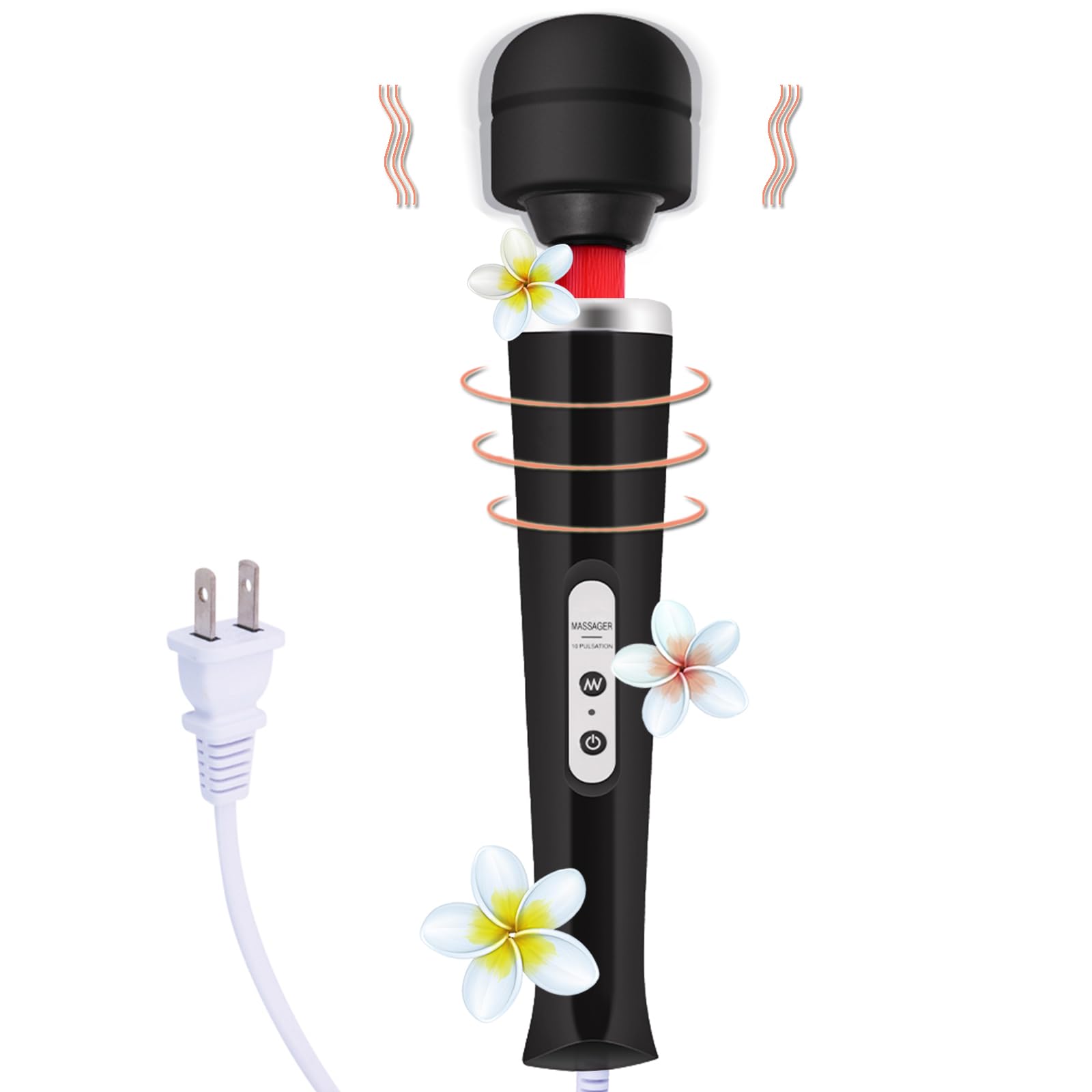 VZVJTR Electric Muscle Massager, Handheld Relaxation Tool, Body Muscle Deep Tissue Massage for Neck Back Shoulder Foot (Black)