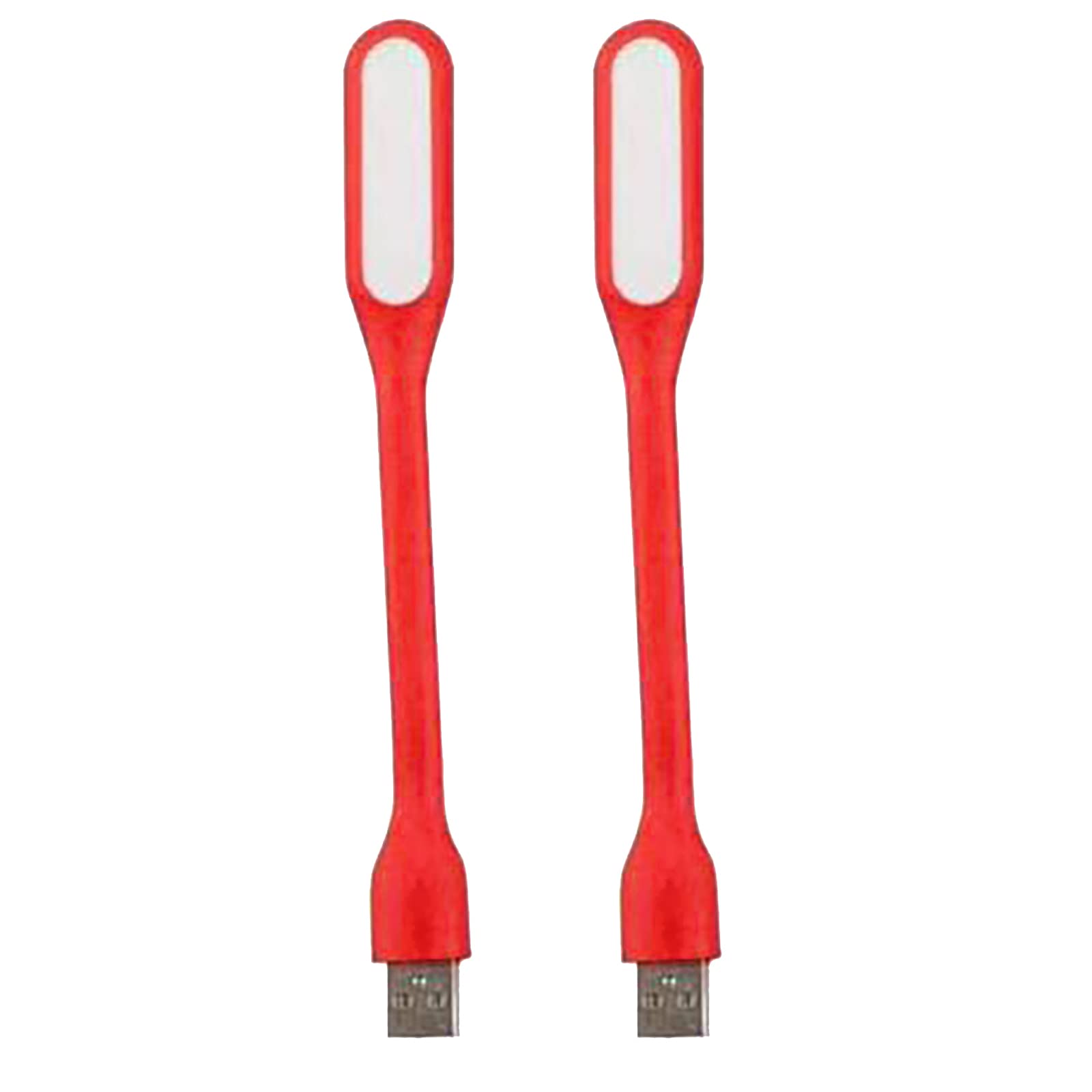 Soseelnee Mini Flexible Light, Portable Usb Led Reading Night Lamp For Pc Laptop Computer Notebook Power Bank   2 Pack (Red)
