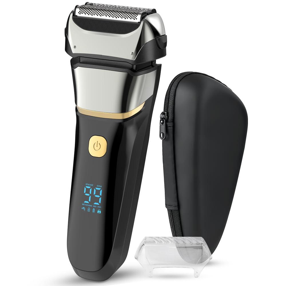 Foil Electric Shaver, Electric Razor For Men Cordless Usb C Rechargeable Shaver With Pop Up Trimmer, Waterproof Wet And Dry Foil