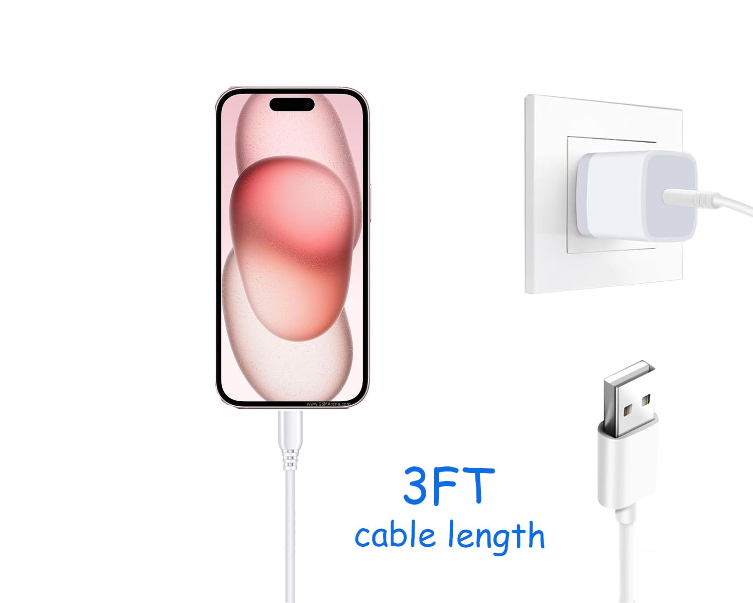Car Carplay Cable For Iphone 15 15 Pro Max 15 Plus Cable, Usb A To Usb C For Carplay Usb C Cord, Ipad Usb C Cable 10Th Gen Ipad
