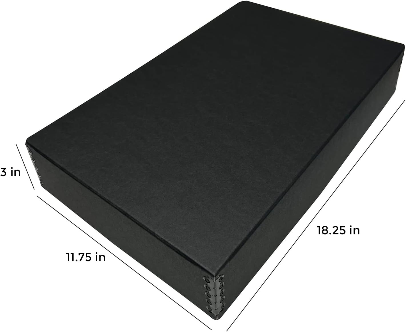 Lineco, 11X17 Black Museum Archival Storage Box, Drop Front Design. Acid Free With Metal Edge. Preserves Picture Longevity, Organize Photos, Documents, Crafts, Diy, Pack Of 2