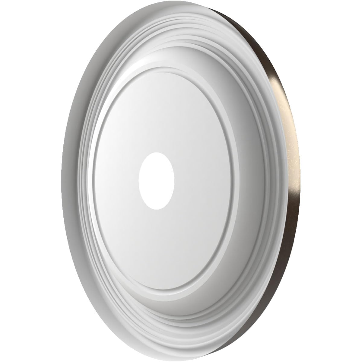 22Od X 3 1/2Id X 1 1/2P Traditional Thermoformed Pvc Ceiling Medallion (Fits Canopies Up To 13 1/2), Universal Metallic Rustic M