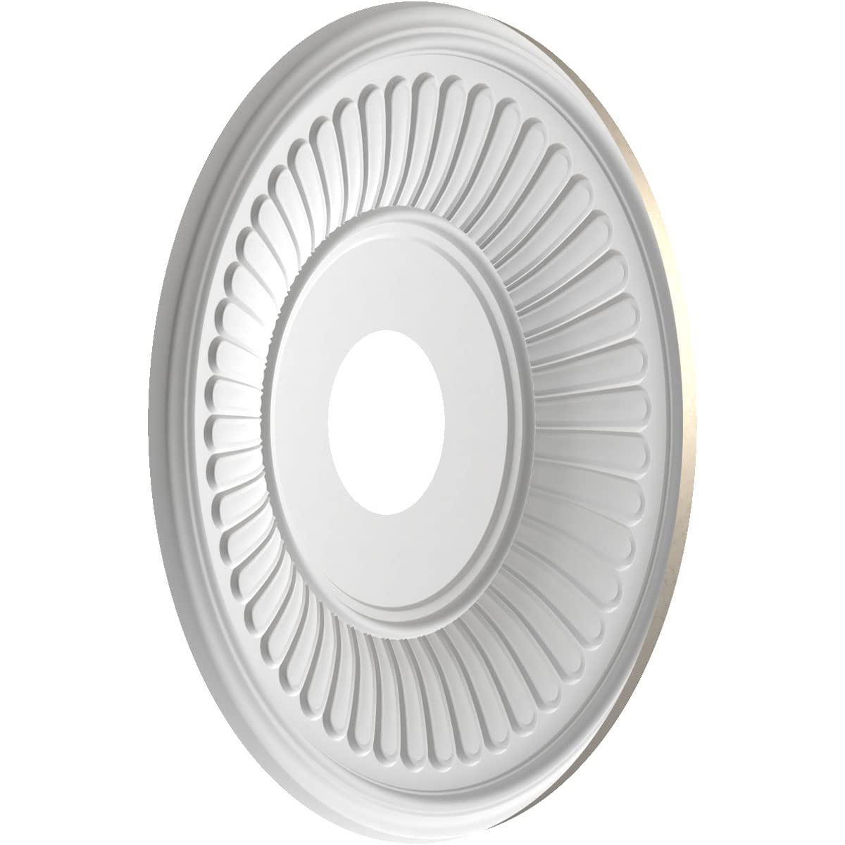 Ekena Millwork Cmp16Becsv Berkshire Thermoformed Pvc Ceiling Medallion (Fits Canopies Up To 7), 16Od X 3 1/2Id X 1P, Metallic Si