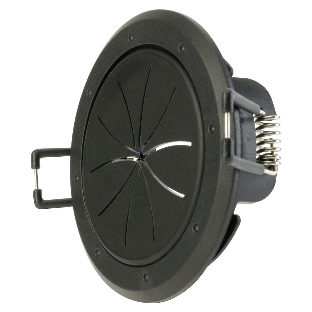 Construct Pro Speedy Spring Lock Cable Pass Through Port | 2 Inch Diameter | Black Con6061Spz