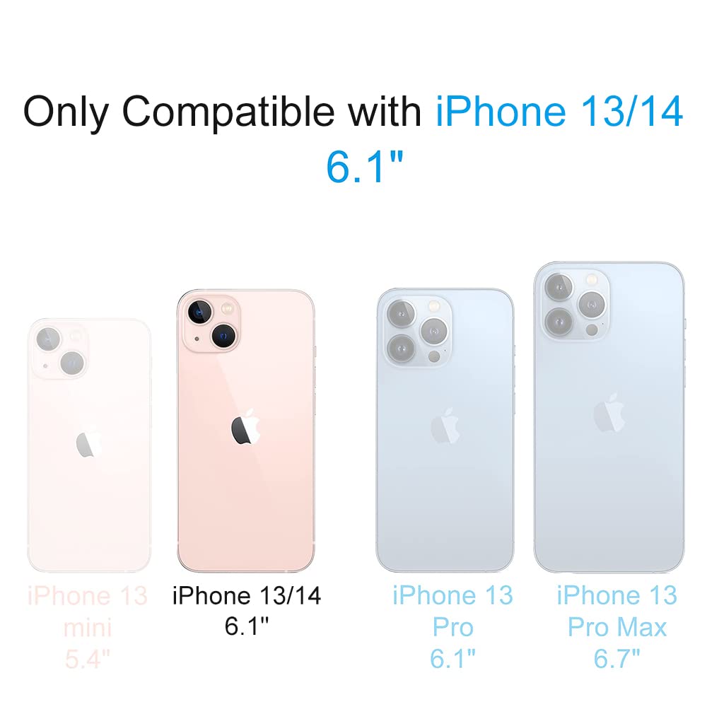 Wuwedo For Iphone 13 Clear Card Case, Protective Shockproof Tpu Thin Slim Wallet Case With Card Holder Compatible With Magsafe