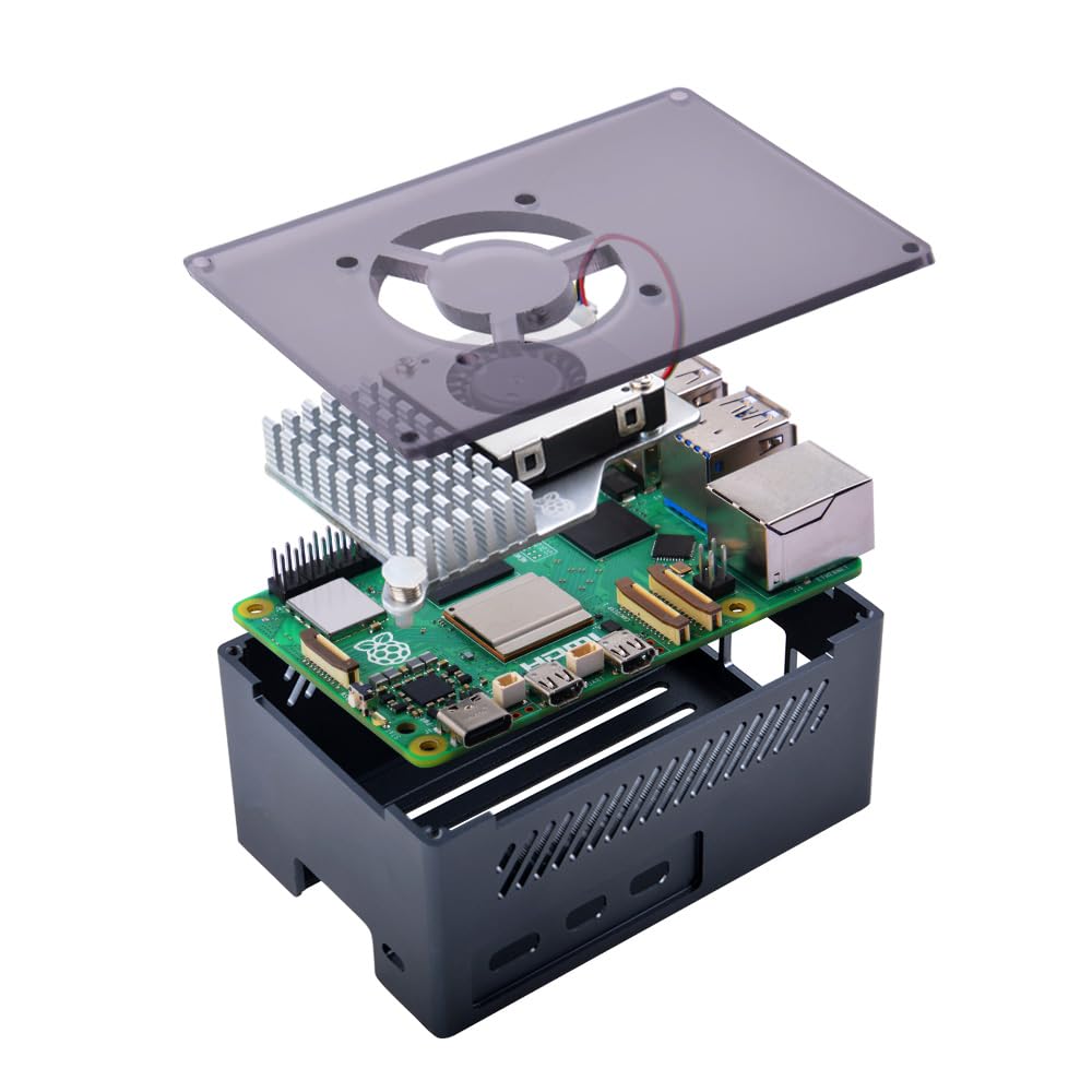 Geeekpi Aluminum Case For Raspberry Pi 5, With Pi 5 Active Cooler For Raspberry Pi 5 4Gb/8Gb, Support X1000/X1001/X1003/N04/N05