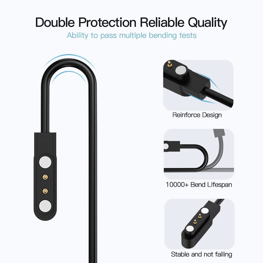 Sengkob 3.3Ft Smart Watch Charger Magnetic Usb Charging Cable For Letsfit Willful Yamay Veryfitpro Sw023 Id205L Sw021 Id205U Id2