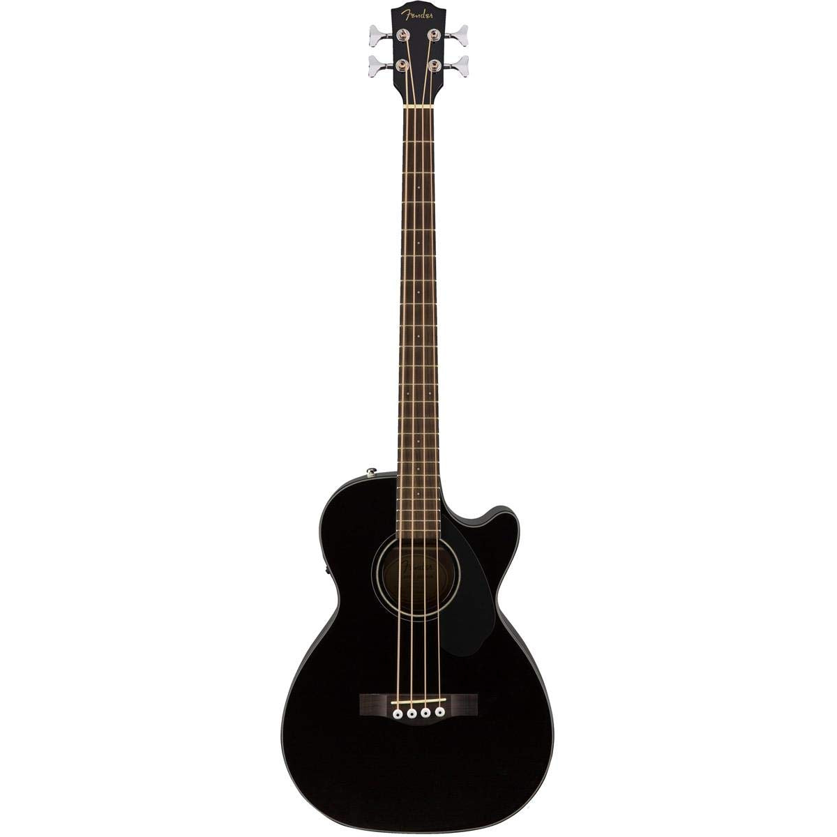 Fender Acoustic Bass Guitar 4-String with Fishman Bass Acoustic Guitar Pickup with Tuner and Equalizer, Classic Design with Roun