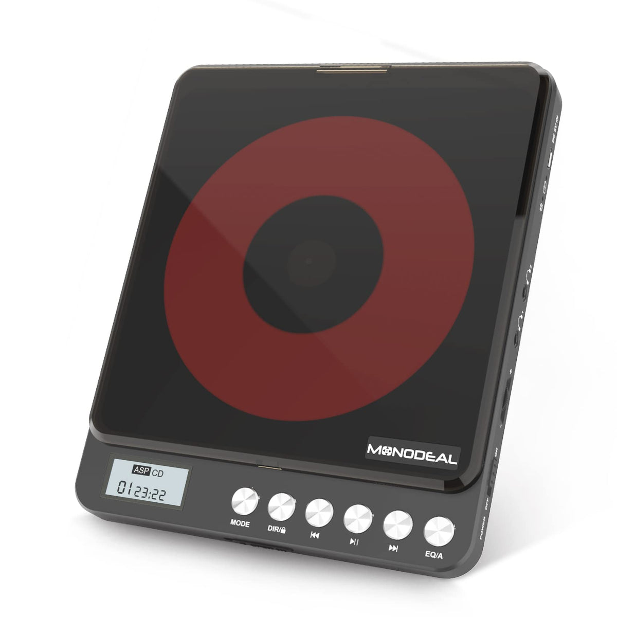 Portable Cd Player With Built In Speakers, Monodeal Rechargeable Cd Player For Car And Personal Use, Small Anti Skip Cd Player W