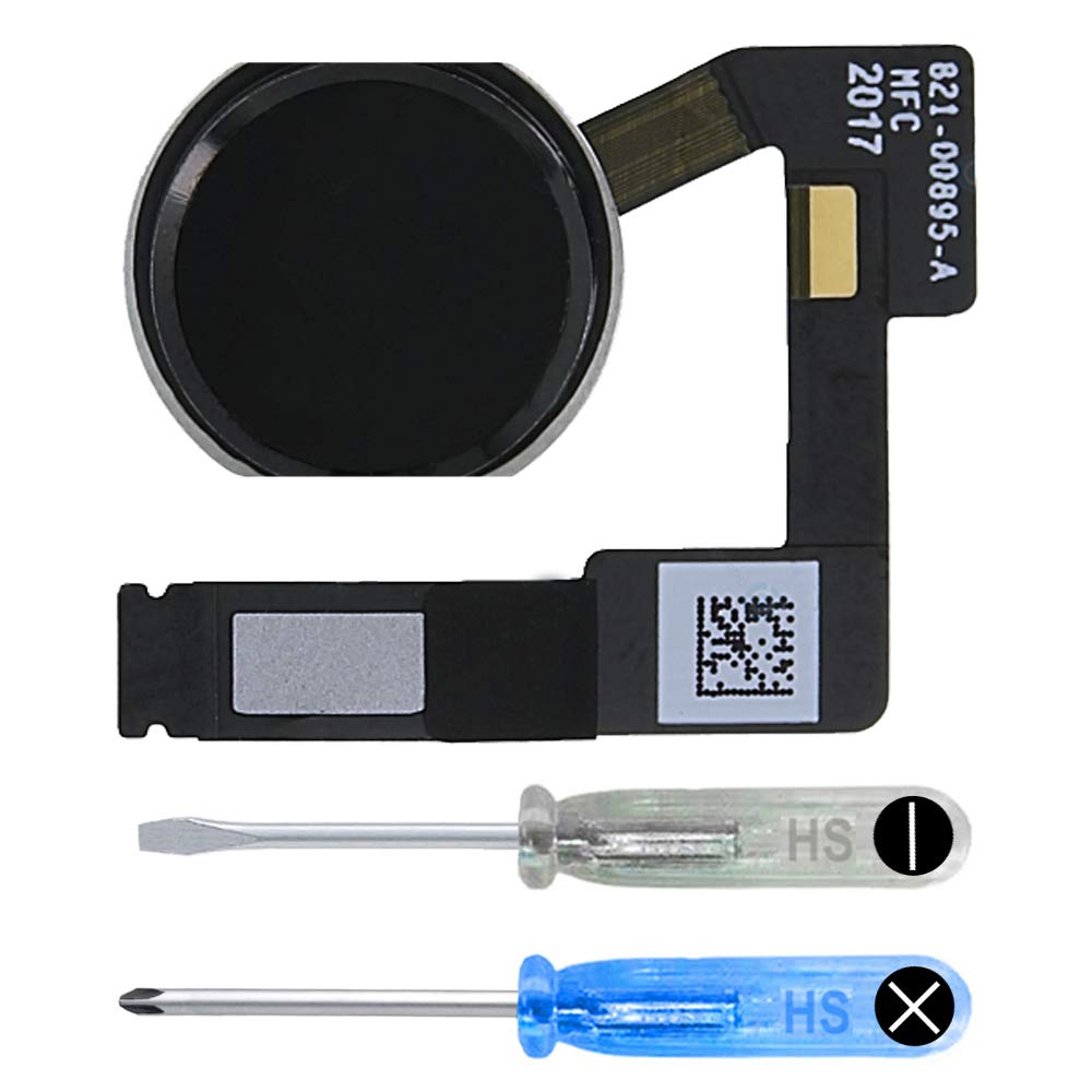 Mmobiel Home Button Compatible With Ipad Pro 10.5/12.9 Inch   Flex Cable Connector   Replacement   Incl. Screwdrivers   Black