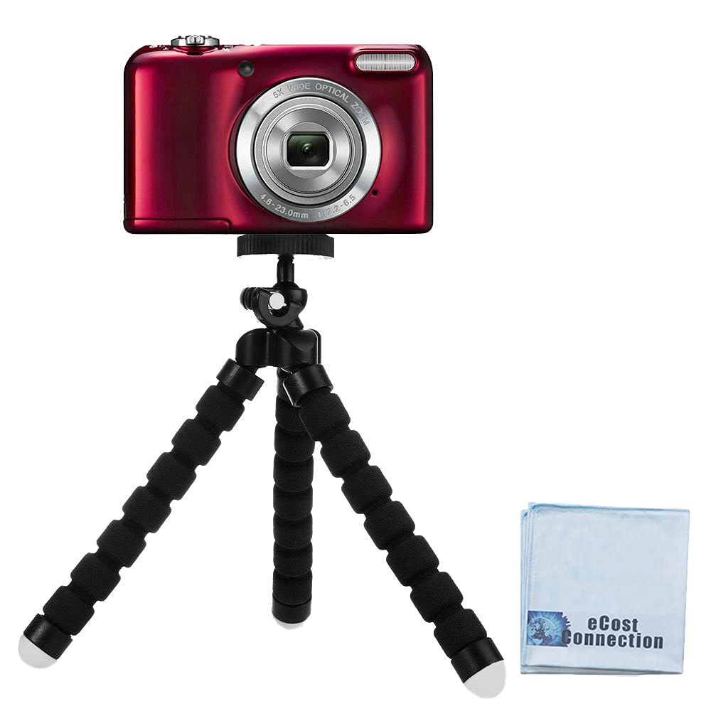 Acuvar 6.5 inch Bendable Tripod for Small Digital Cameras with eCostConnection Microfiber Cloth