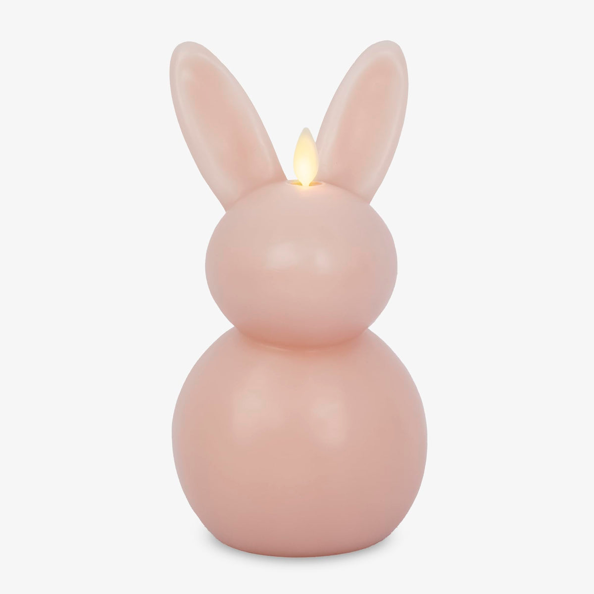 Luminara Easter Bunny Candle- Dusky Rose 4.5'' X 4.5'' X 8.5''- Flameless Real-Flame Holiday-Inspired Decor- Aa Batteries- Flick