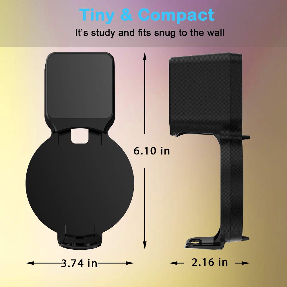 Maxonar Echo Dot Wall Mount Holder, Echo Dot Mount 3Rd Generation Space Saving Accessories For Dot Smart Speakers, Clever Echo Dot Accessories With Built In Cable Management Hide Messy Wires