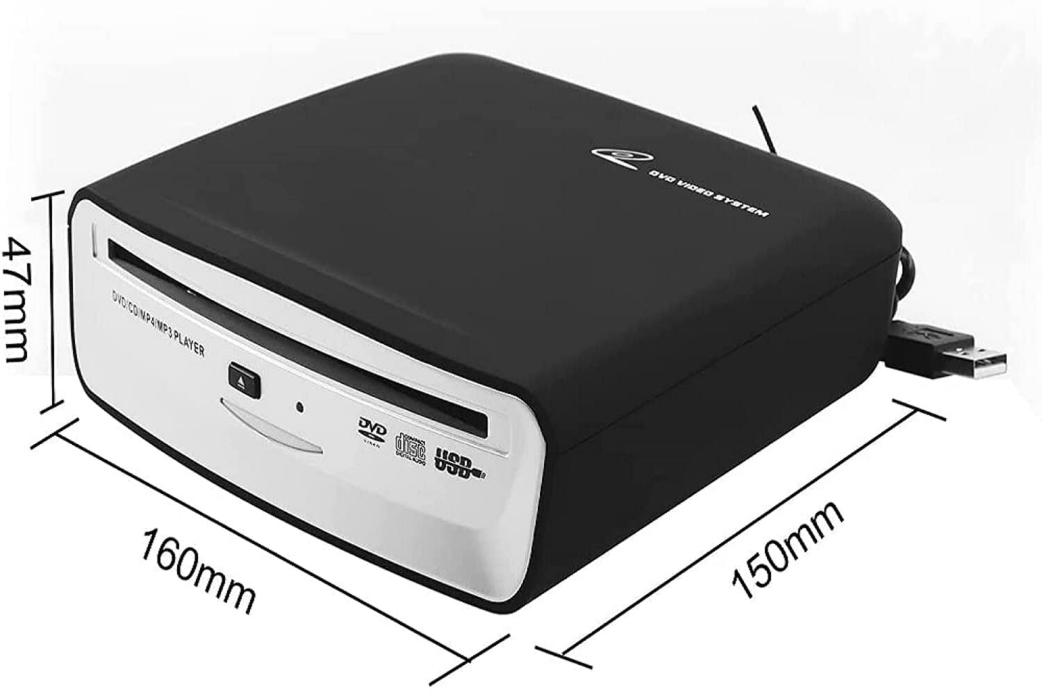 External Car Cd Player Machine Usb Vehicle Cd Player, External Usb Cd Player For Car Android Navigation-Plug And Play(Android Ve