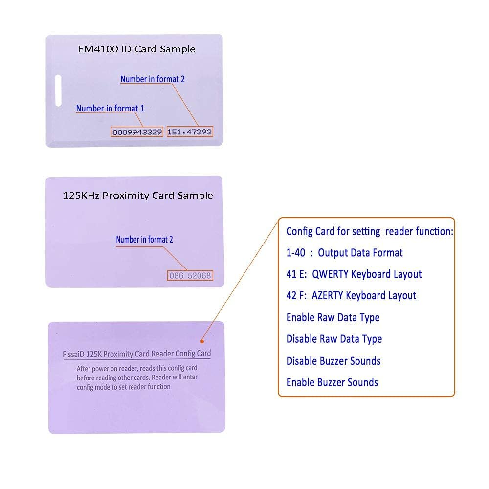 Rfid Reader 125Khz Reader Reads Both 1326 Family Proximity Cards & Em4100 Id Card Usb Reader Emulae Keyboard For Linux Android W