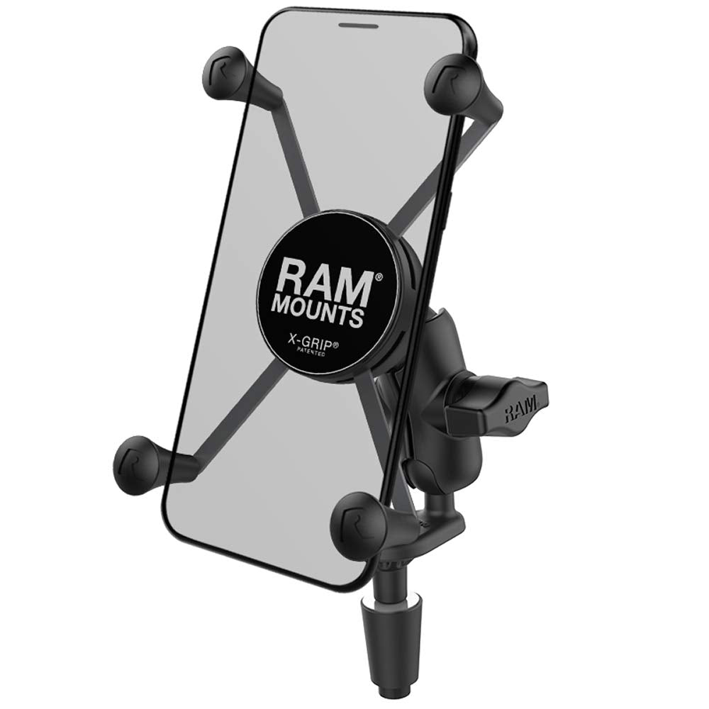 Ram Mounts X Grip Large Phone Mount With Motorcycle Fork Stem Base Ram B 176 A Un10U With Short Arm For Stems 12Mm To 38Mm In Di